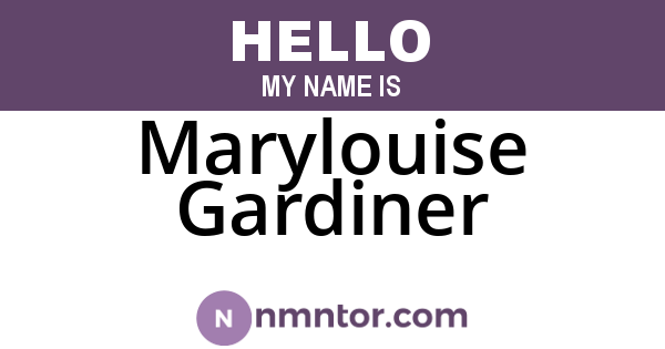 Marylouise Gardiner