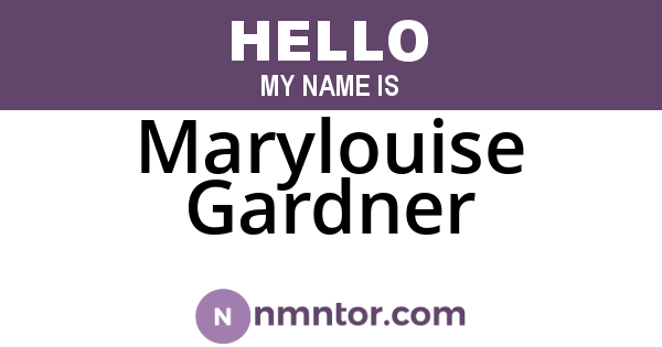 Marylouise Gardner