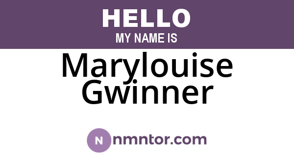Marylouise Gwinner