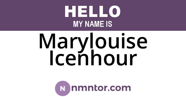 Marylouise Icenhour
