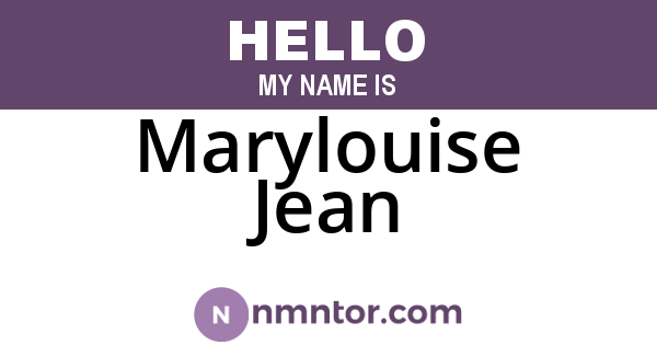 Marylouise Jean