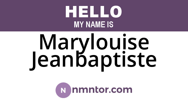 Marylouise Jeanbaptiste