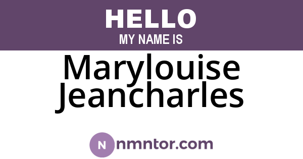 Marylouise Jeancharles
