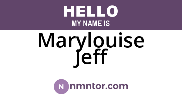 Marylouise Jeff