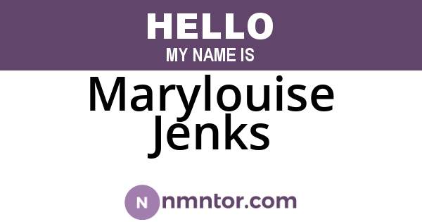 Marylouise Jenks