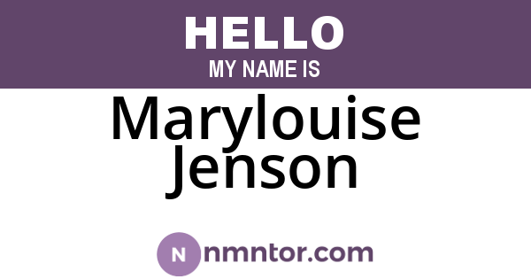 Marylouise Jenson