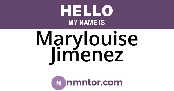 Marylouise Jimenez