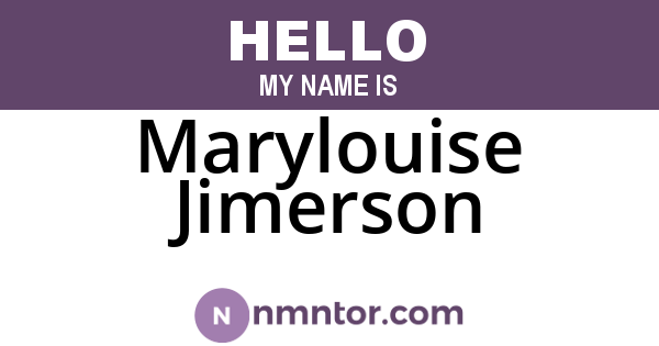 Marylouise Jimerson