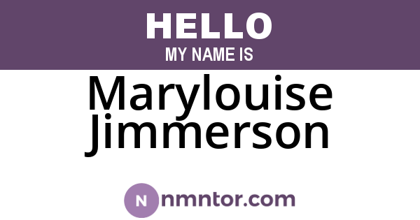 Marylouise Jimmerson