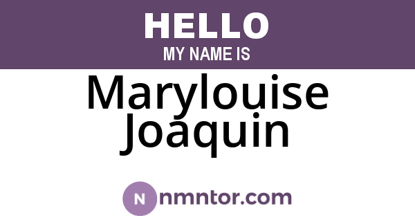 Marylouise Joaquin