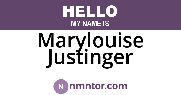 Marylouise Justinger