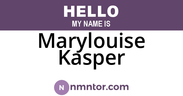 Marylouise Kasper
