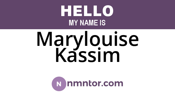 Marylouise Kassim