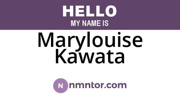 Marylouise Kawata