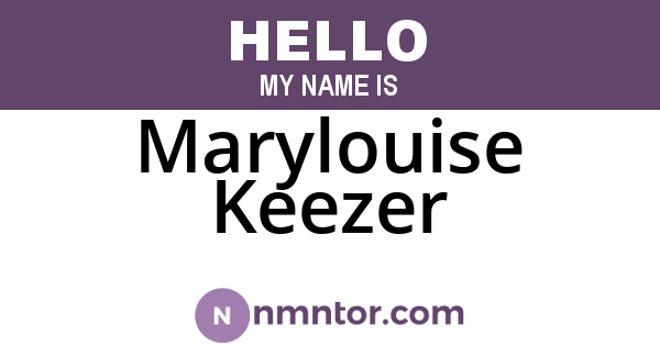 Marylouise Keezer