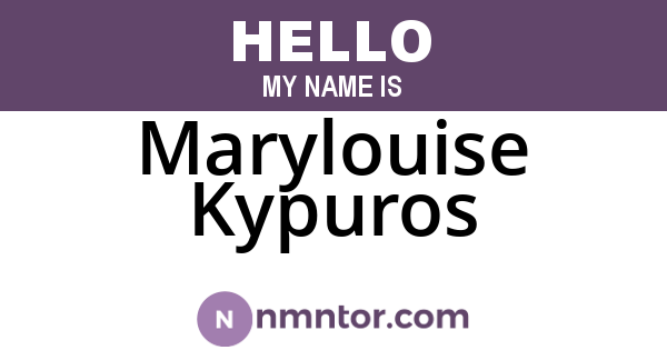 Marylouise Kypuros