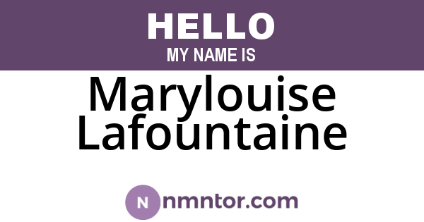 Marylouise Lafountaine