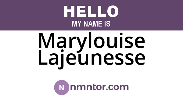 Marylouise Lajeunesse