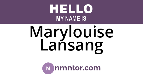 Marylouise Lansang