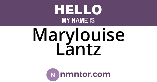 Marylouise Lantz