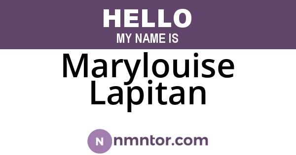 Marylouise Lapitan