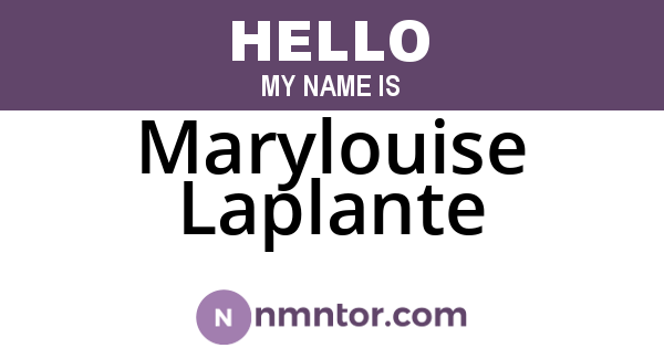 Marylouise Laplante