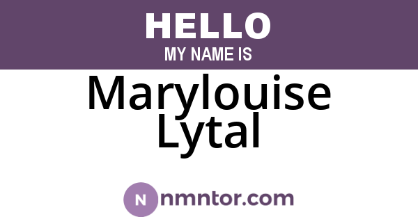 Marylouise Lytal