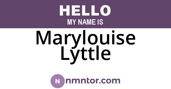Marylouise Lyttle