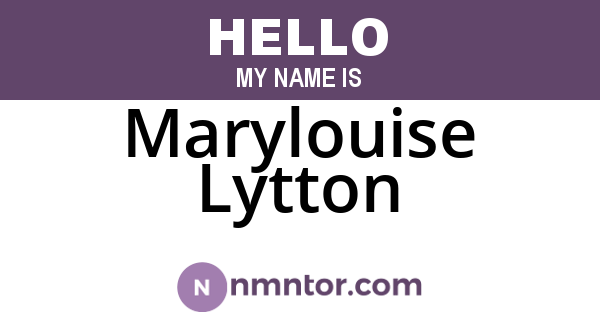 Marylouise Lytton