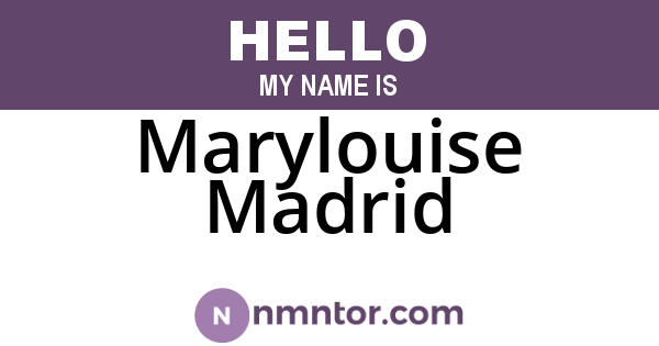 Marylouise Madrid