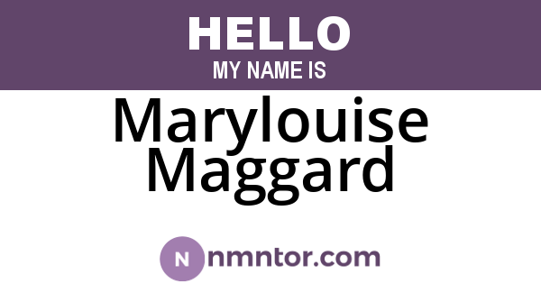 Marylouise Maggard