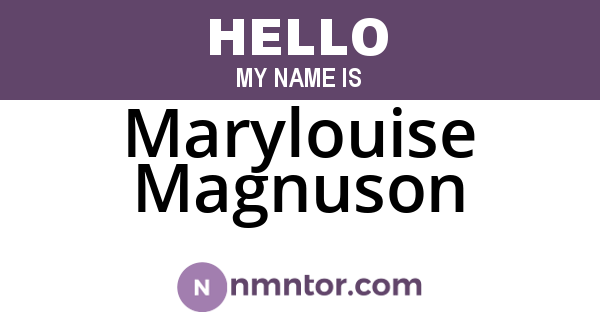 Marylouise Magnuson