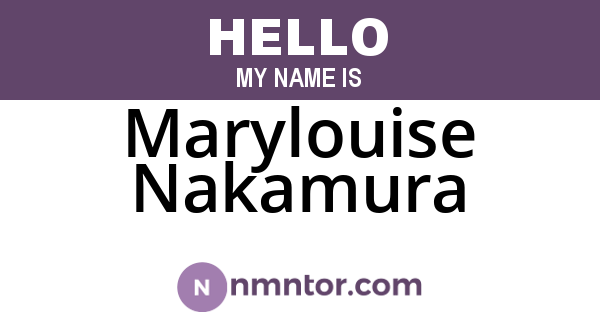 Marylouise Nakamura