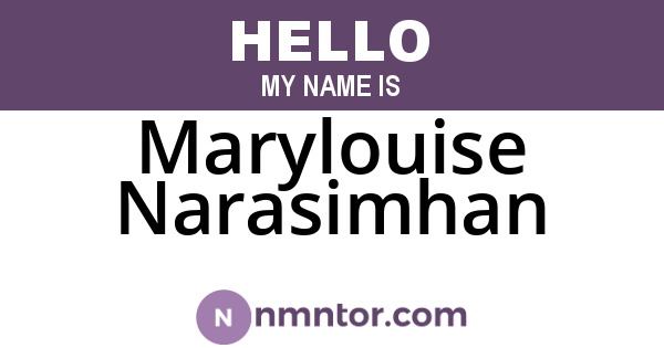 Marylouise Narasimhan