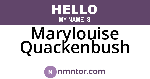 Marylouise Quackenbush