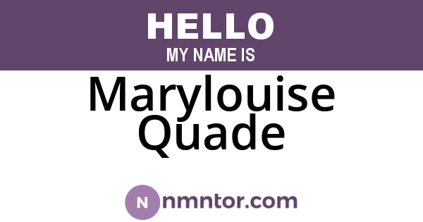 Marylouise Quade