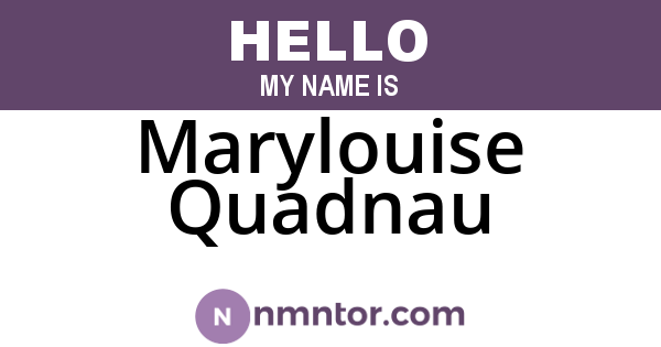 Marylouise Quadnau