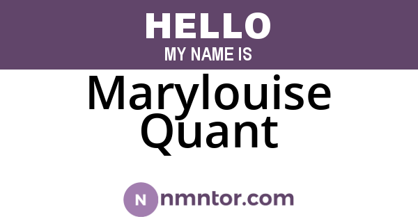 Marylouise Quant