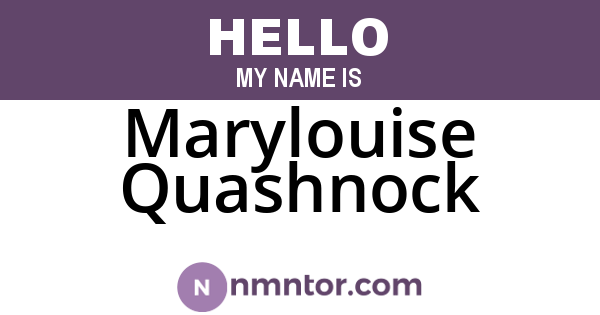 Marylouise Quashnock