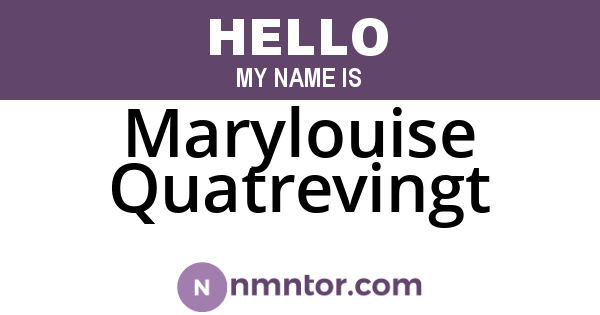 Marylouise Quatrevingt