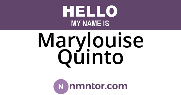 Marylouise Quinto