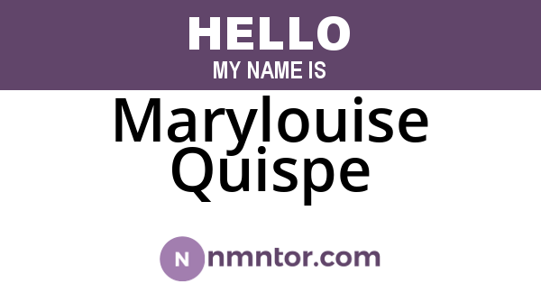 Marylouise Quispe