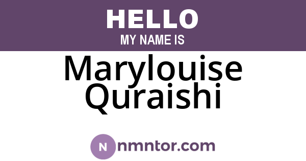 Marylouise Quraishi