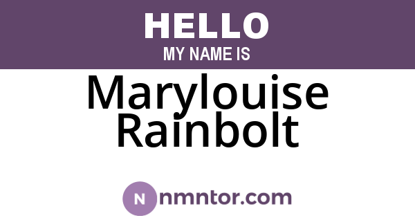Marylouise Rainbolt