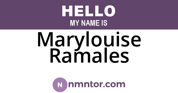 Marylouise Ramales