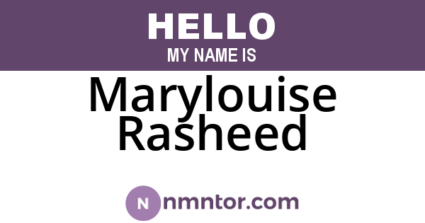 Marylouise Rasheed