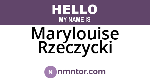Marylouise Rzeczycki