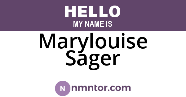 Marylouise Sager