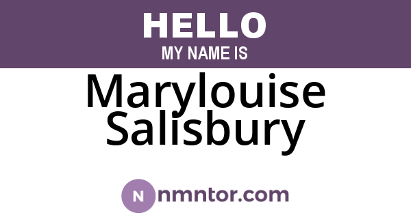 Marylouise Salisbury