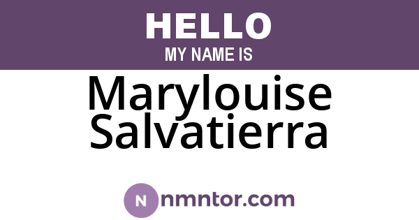 Marylouise Salvatierra